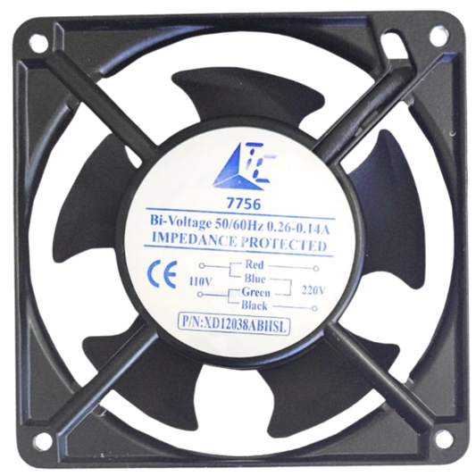 Microventilador XD12038ABHSL 110/220VAC 0,26/0,14A 120x120x38mm