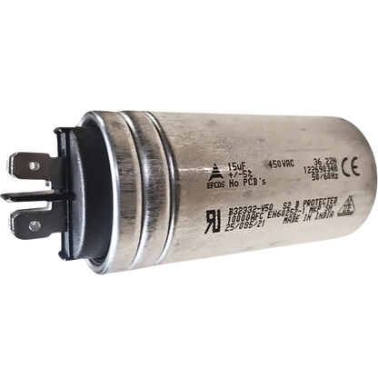 Capacitor De Partida 15uF 450V 40x78mm (Fast-on)