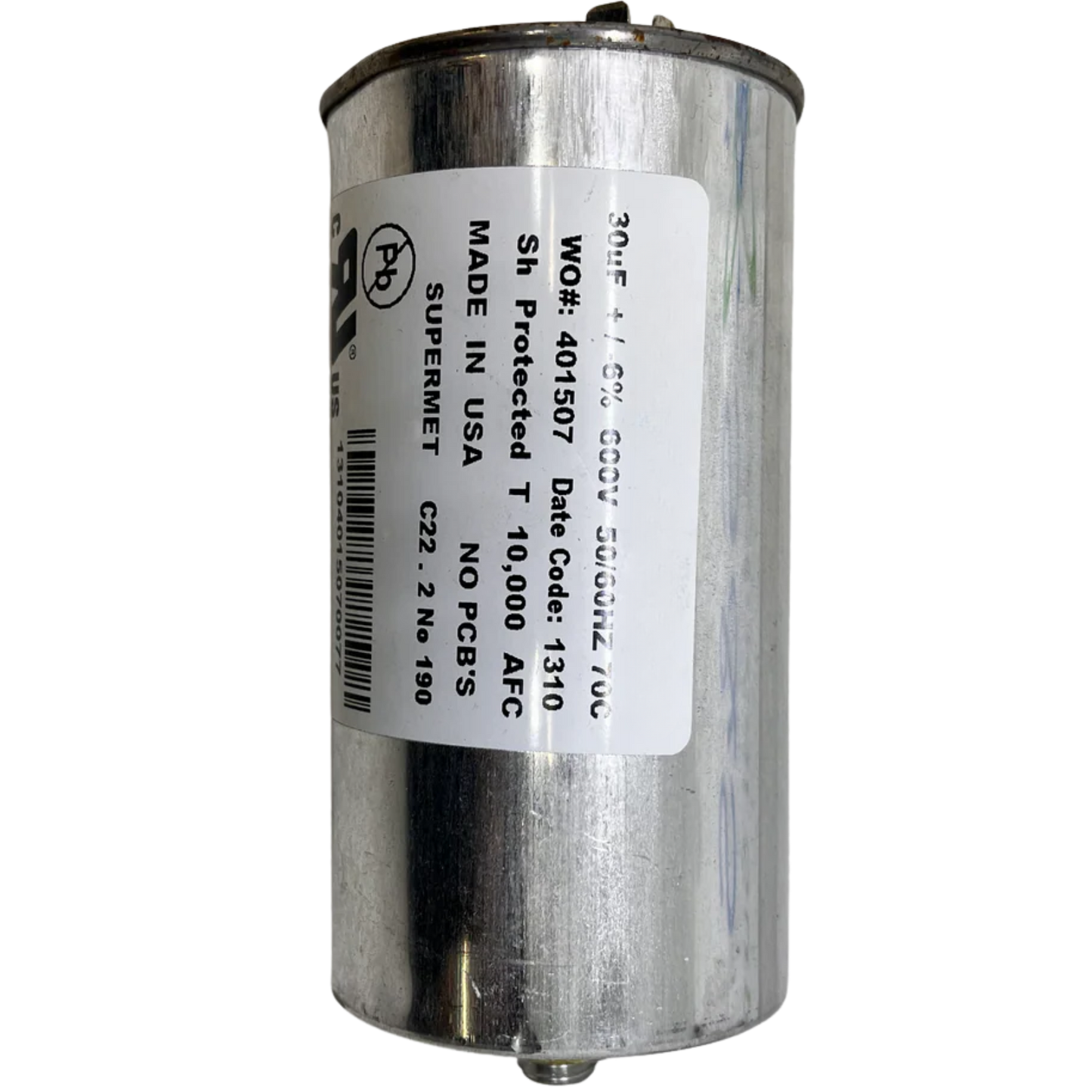 Capacitor De Partida 30uF 600V 66x122mm (Fast-on)