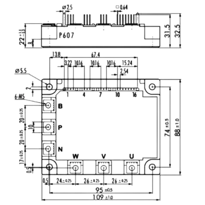 Módulo IGBT 7MBI40N-120 200V 40A