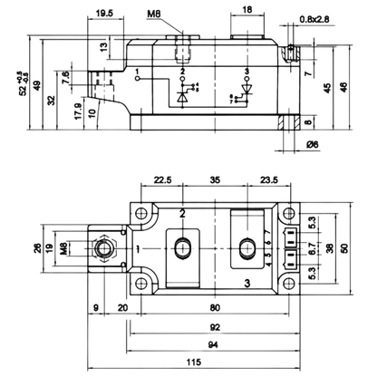 Módulo IGBT SKKH330/18E 1800V 330A