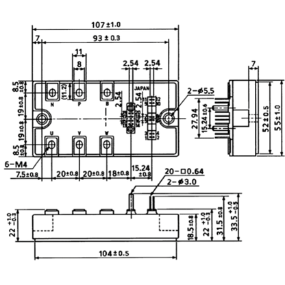 Módulo IGBT MIG75Q7CSBIX 1200V 75A