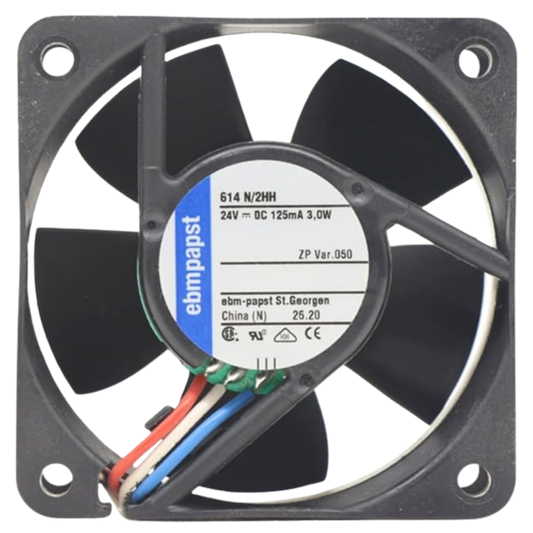 Microventilador 614N/2HH 24VDC 0,125A 60x60x25mm