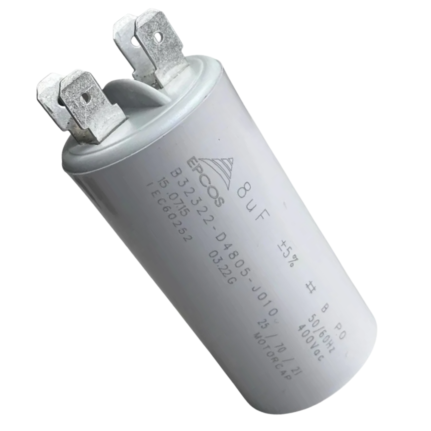 Capacitor De Partida 8uF 400V 30x60mm (Fast-on)