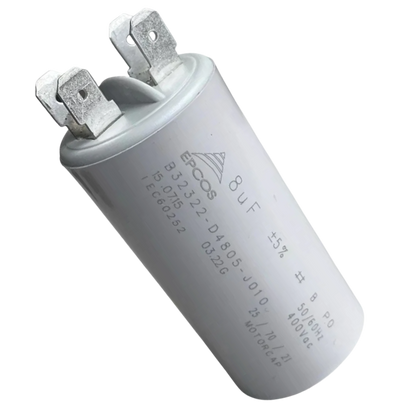 Capacitor De Partida 8uF 400V 30x60mm (Fast-on)