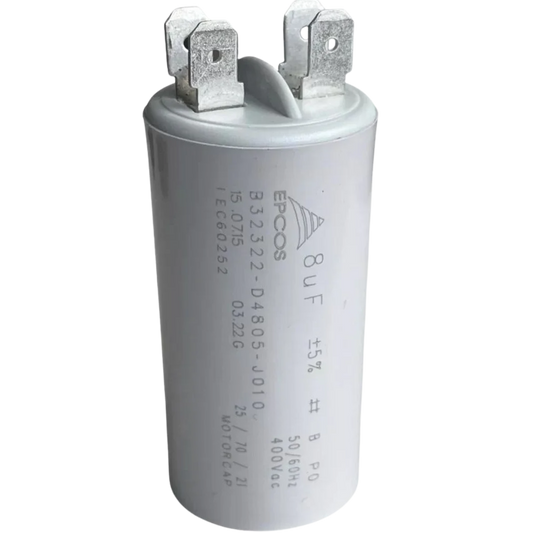 Capacitor De Partida 8uF 400V 30x60mm (Fast-on)