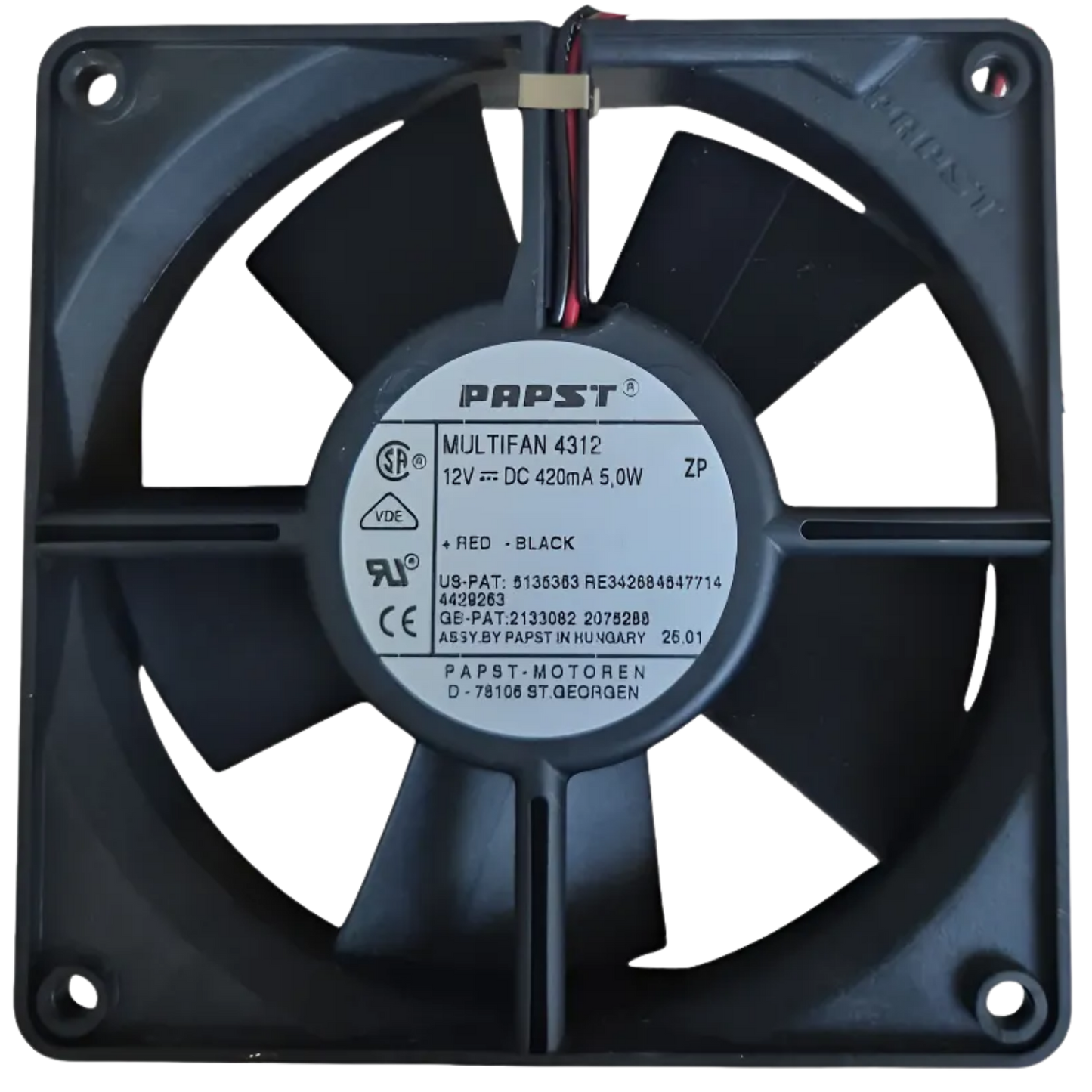 Microventilador MF4312 12VDC 0,42A 5W 120x120x32mm