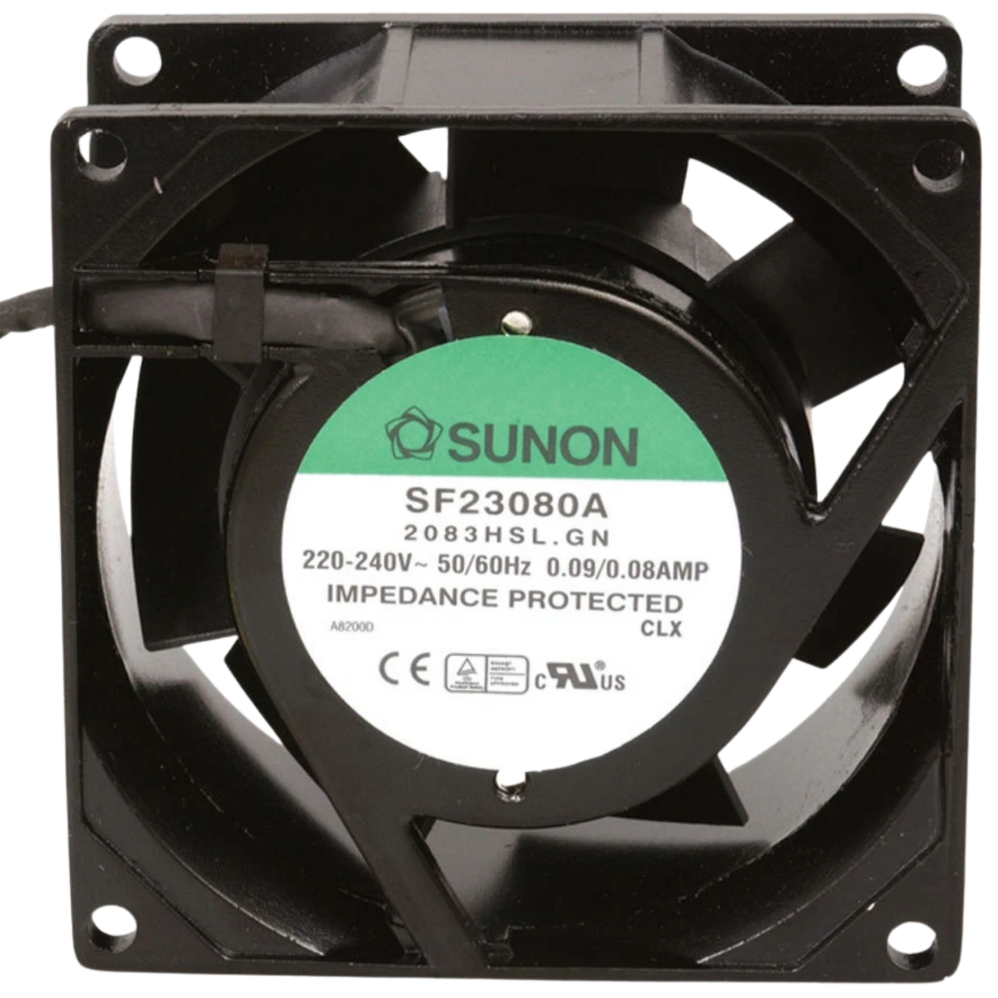 Microventilador SF23080A-2083HBL.GN 240VAC 0,08A 80x80x38mm