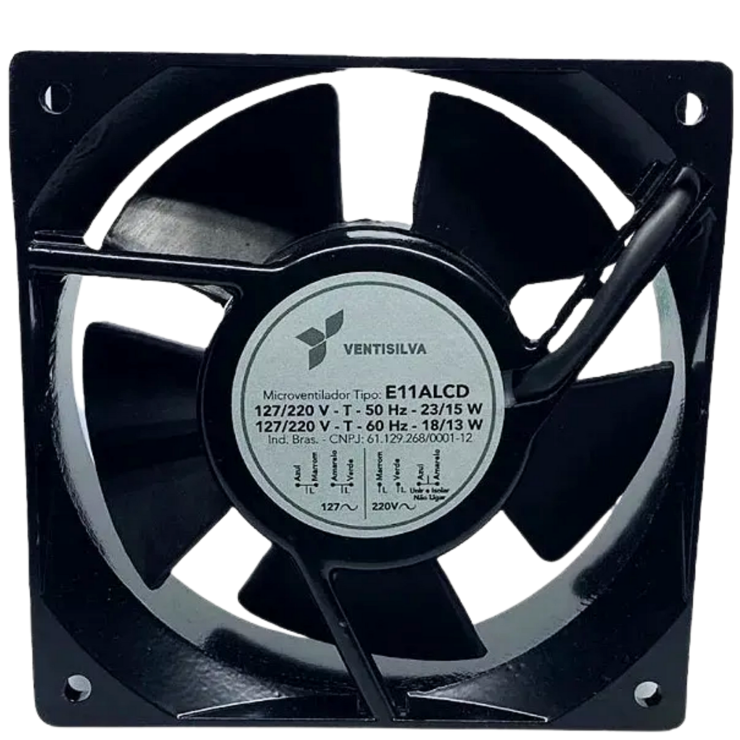 Microventilador E11ALCD 127/220V 0,21-0,09A 120x120x38mm