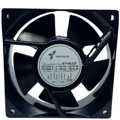 Microventilador E11ALCD 127/220V 0,21-0,09A 120x120x38mm