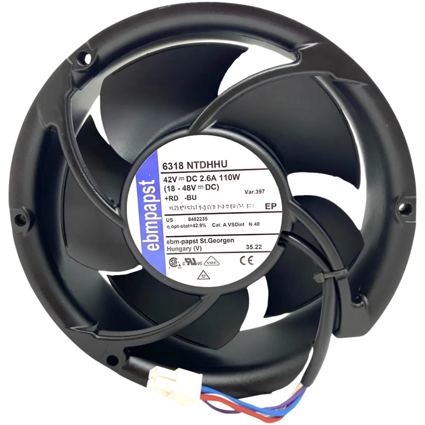Microventilador 6318NTDHHU 42VDC 2,6A 172x50mm
