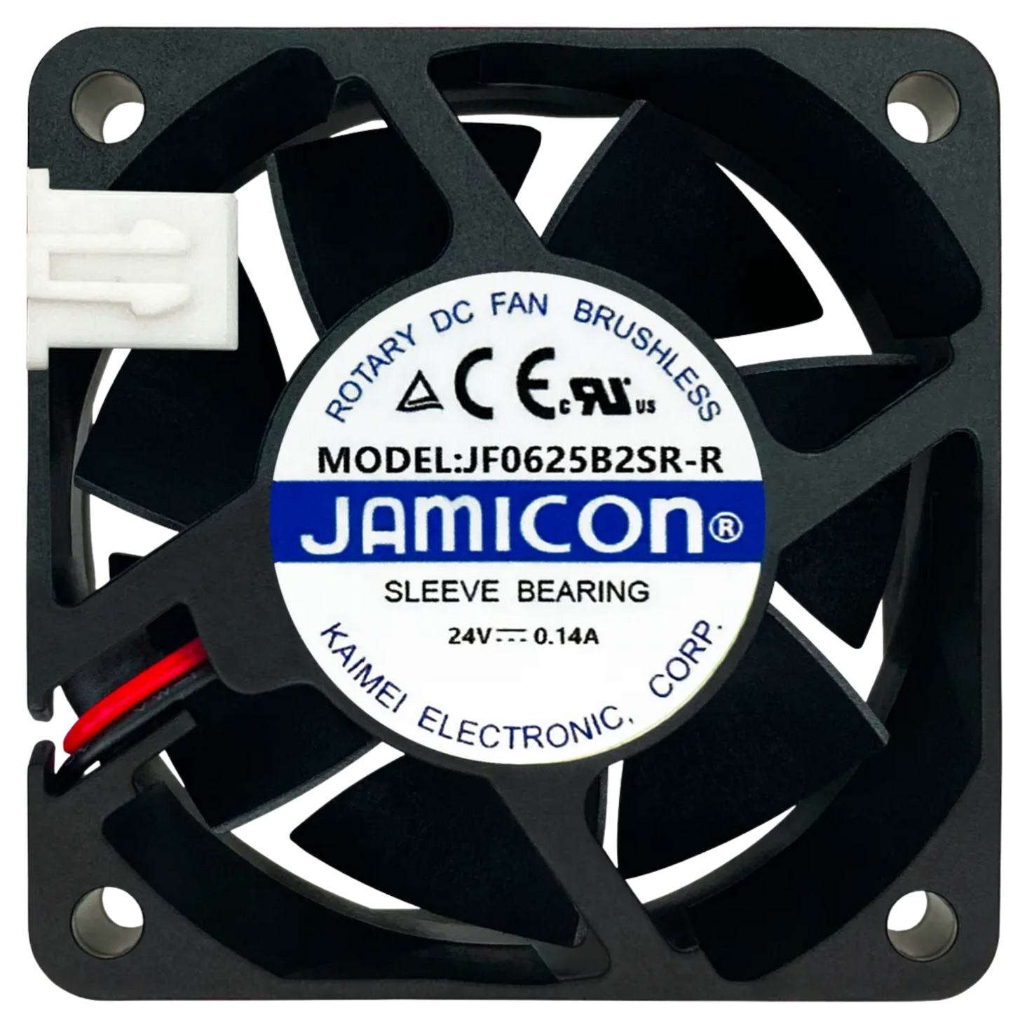Microventilador JF0625B2SR-R 24VDC 0,14A 60x60x25mm
