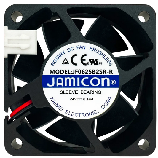 Microventilador JF0625B2SR-R 24VDC 0,14A 60x60x25mm