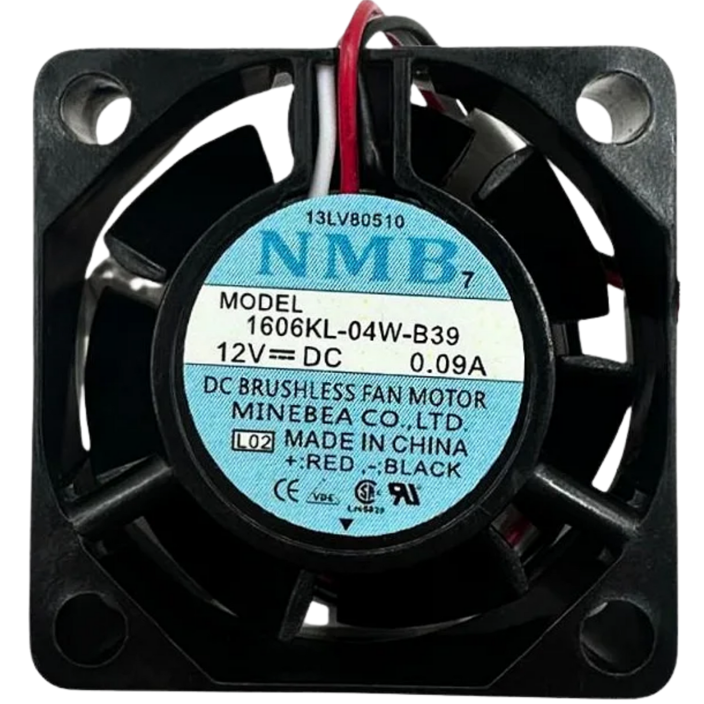 Microventilador 1606KL-04W-B39 12VDC 0,09A 40x40x15mm