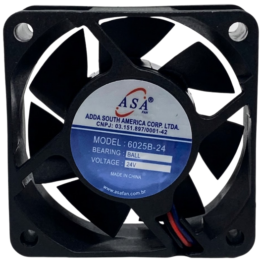 Microventilador 6025B-24 24VDC 0,24A 60x60x25mm