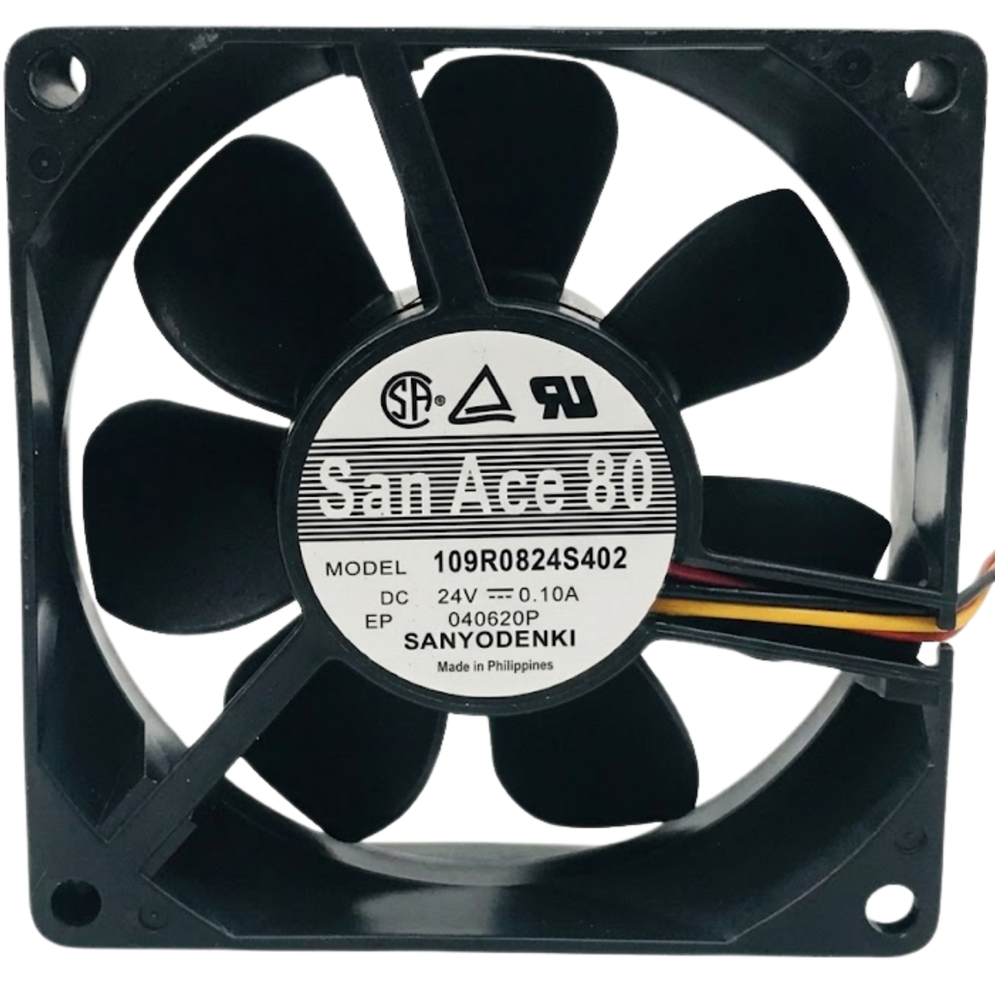 Microventilador 109R0824S402 24VDC 0,10A 80x80x25mm