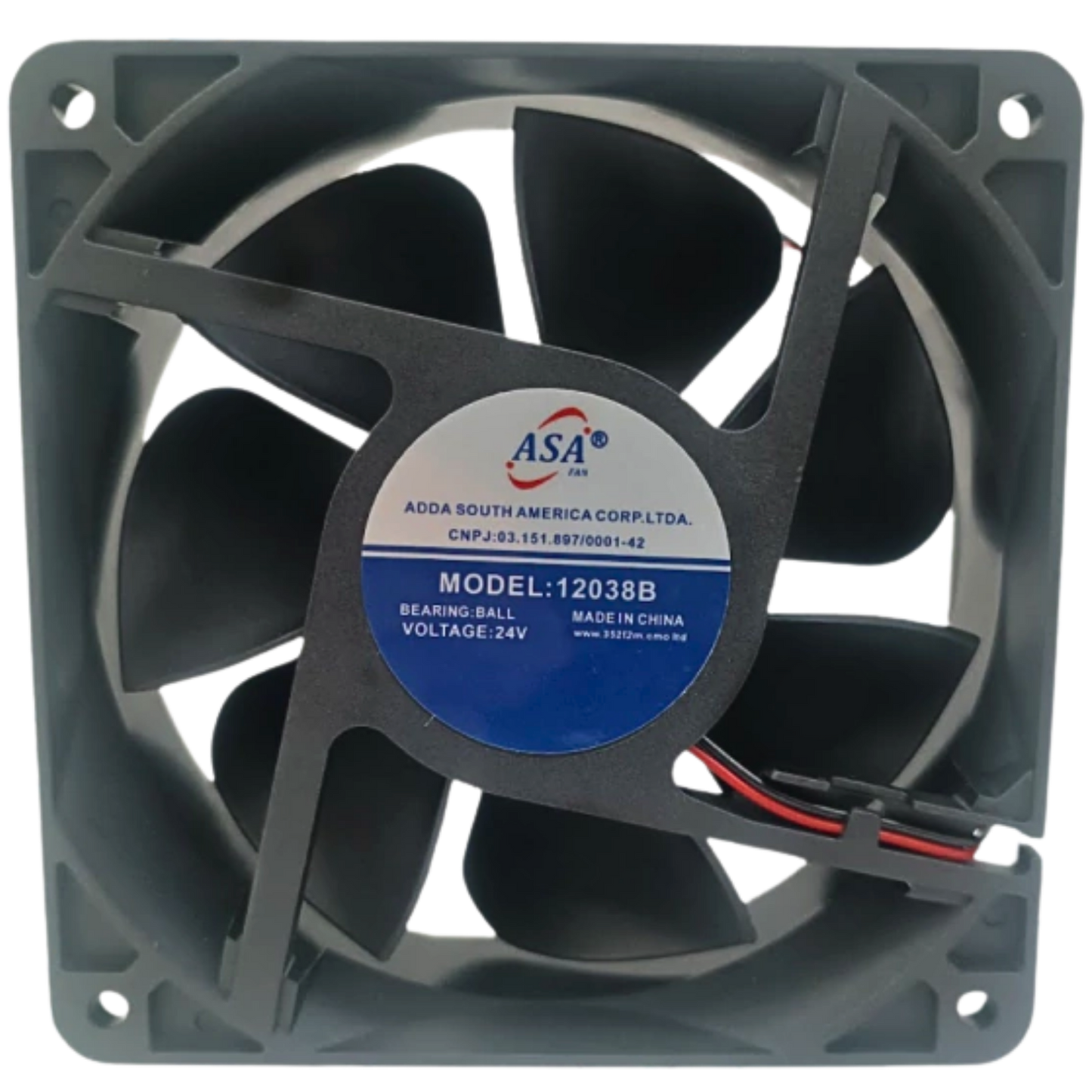 Microventilador 12038B 24VDC 0,12A 120x120x38mm
