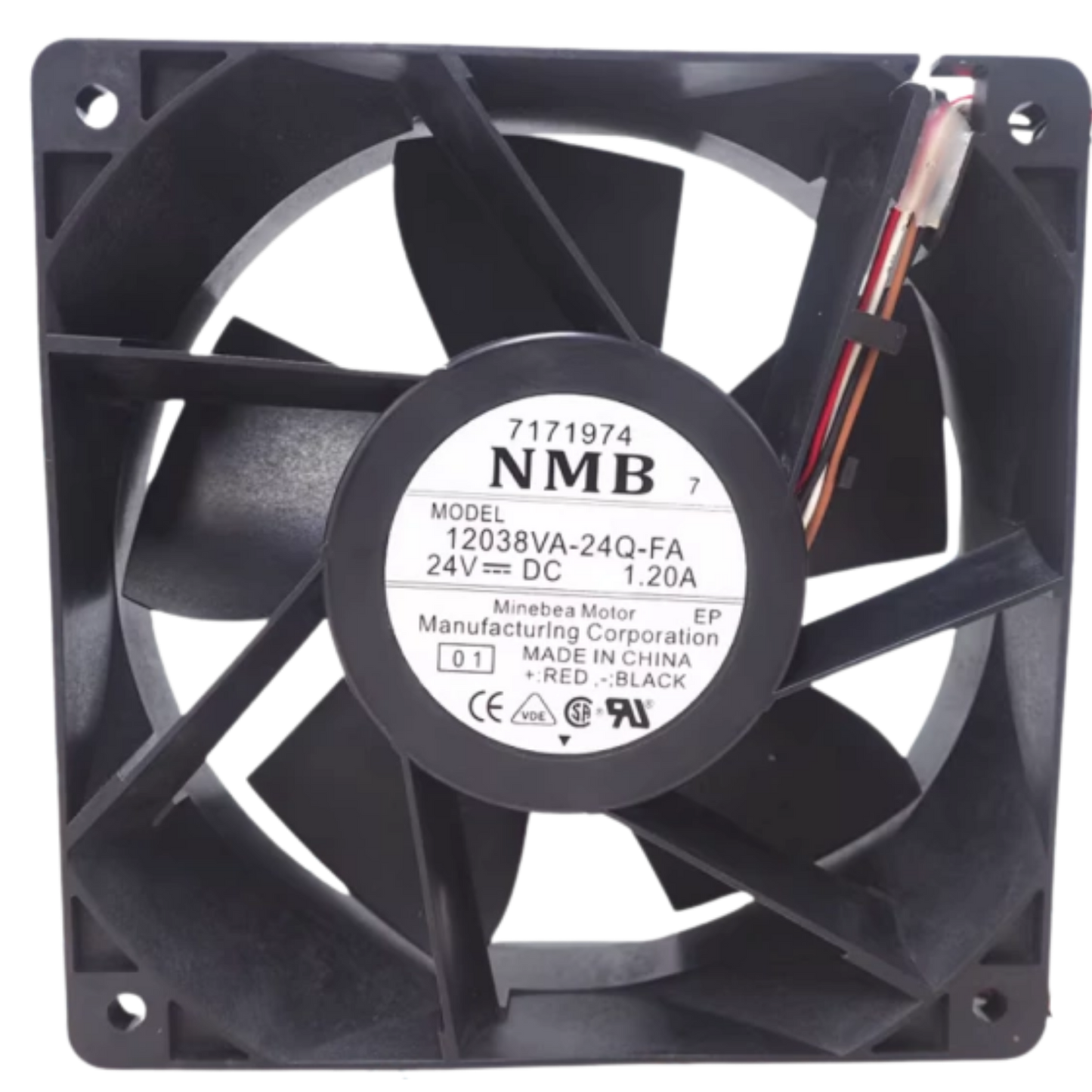 Microventilador NMB12038VA-24Q-FA 24VDC 1,20A 120x120x38mm