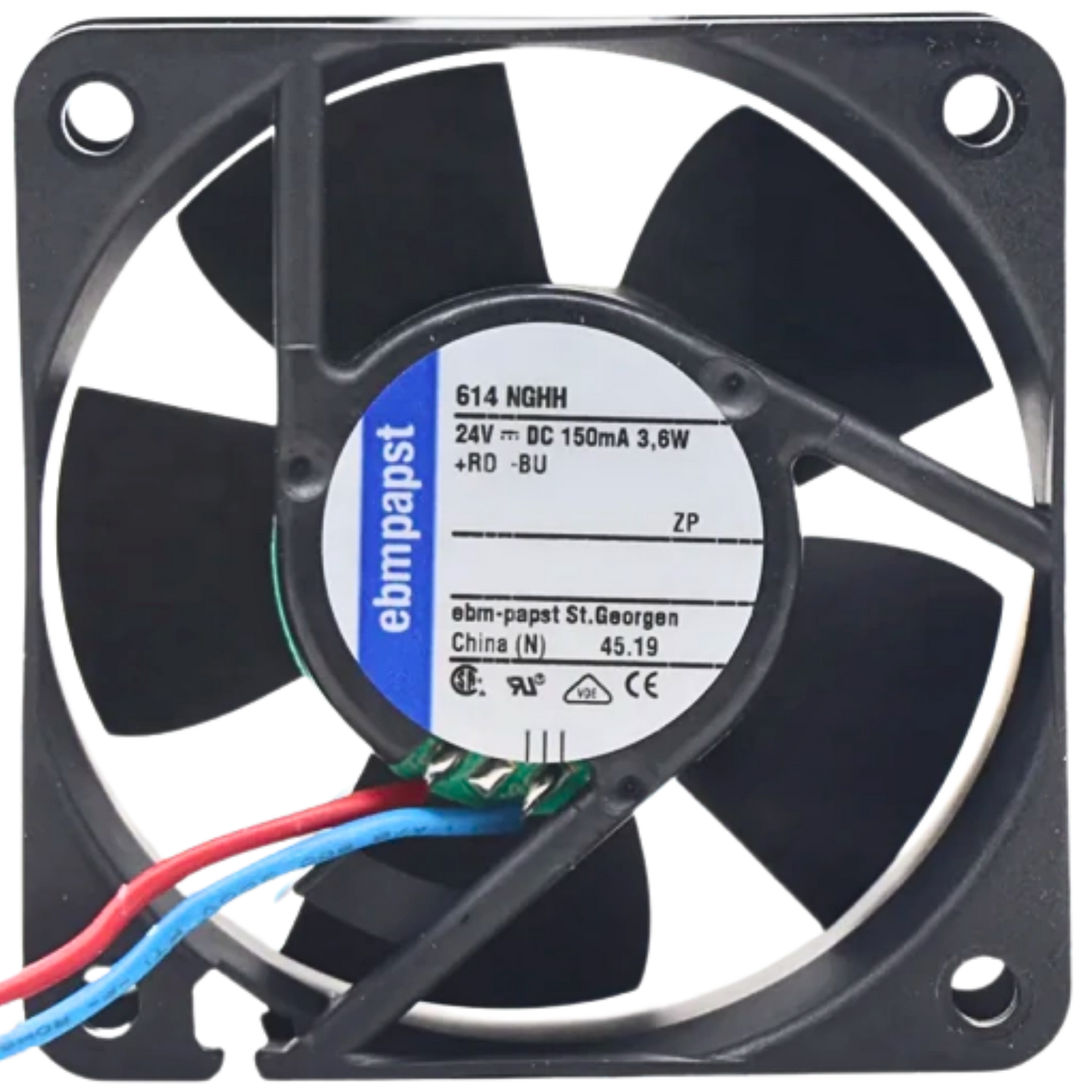 Microventilador 614NGHH 24VDC 0,15A 60x60x25mm