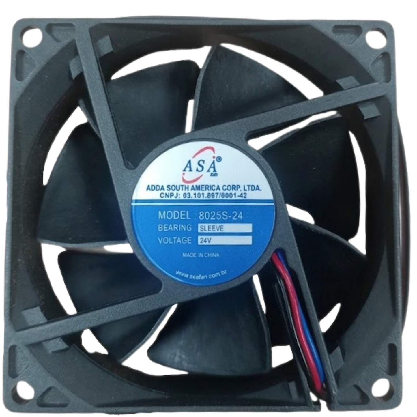 Microventilador 8025S-24 24V 0,13A 80x80x25mm