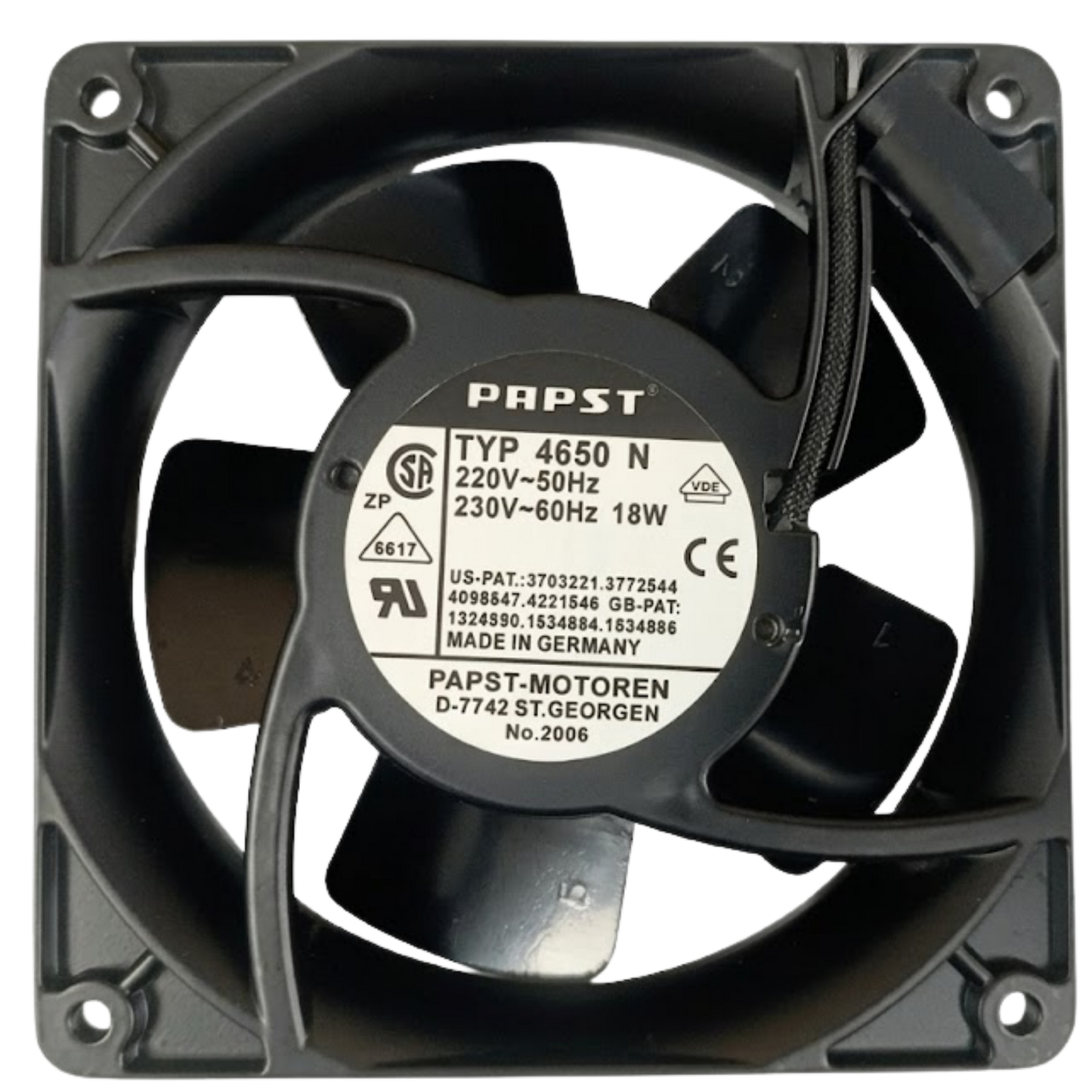Microventilador TYP4650N 220/230V 18W 120x120x38mm