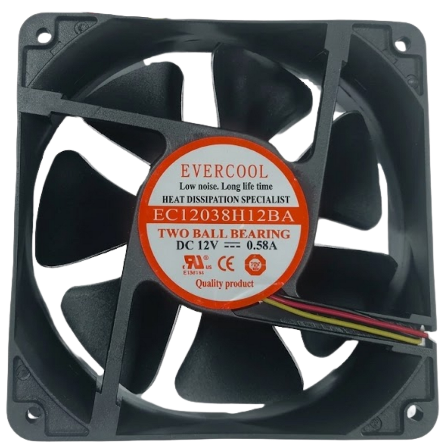 Microventilador EC12038H12BA 12VDC 0.58A 120x120x38mm