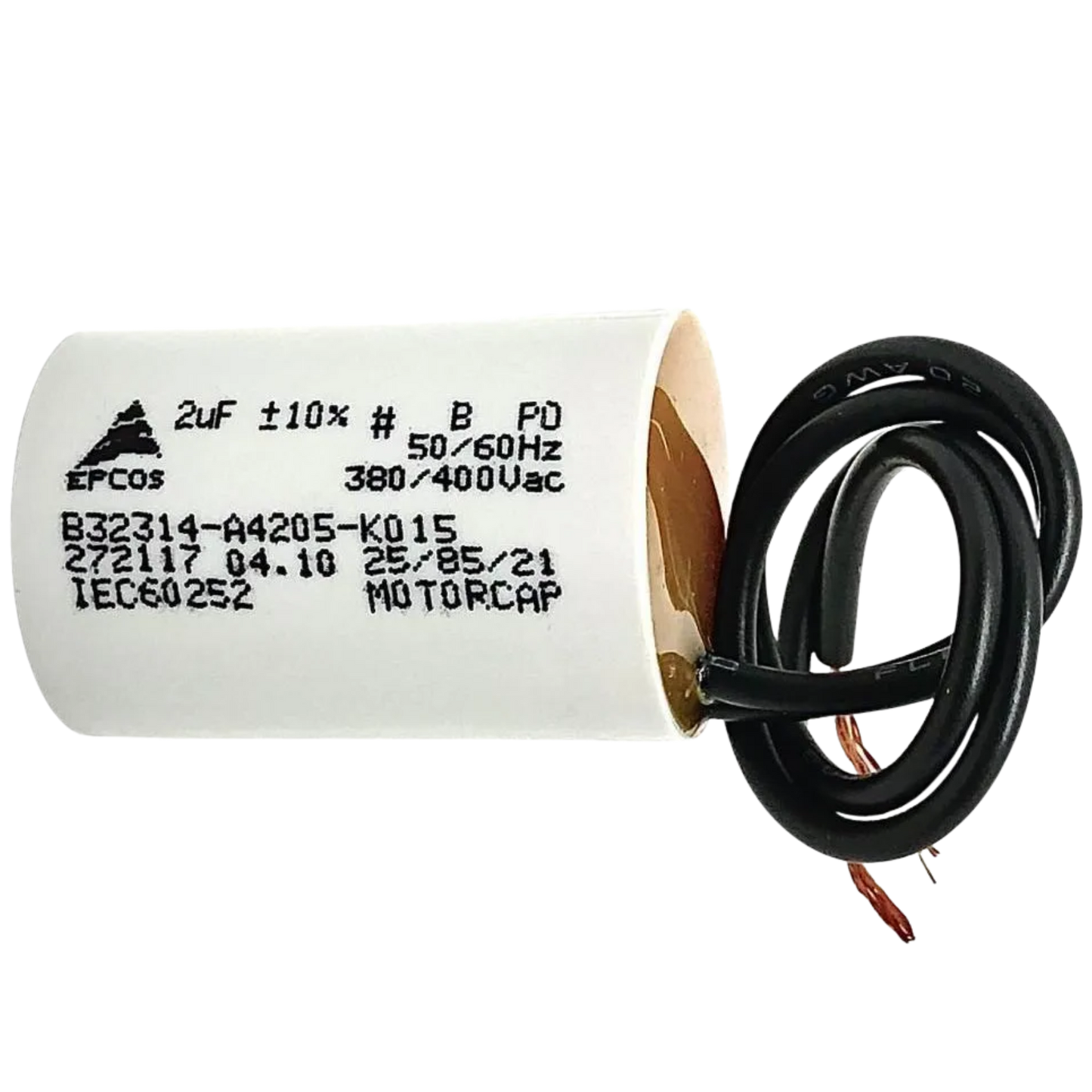 Capacitor De Partida 2uF 380/400V 25x38mm (2Fios)