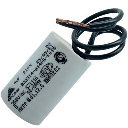 Capacitor De Partida 4uF 250V 25x37mm (2Fios)