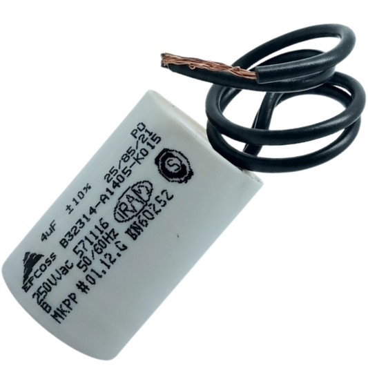 Capacitor De Partida 4uF 250V 25x37mm (2Fios)