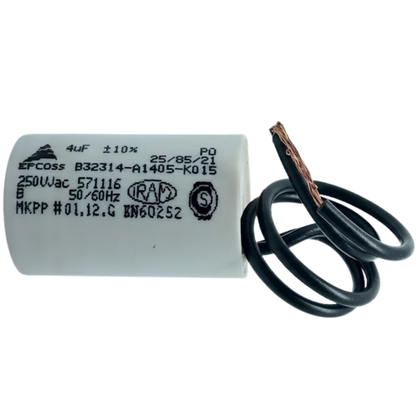 Capacitor De Partida 4uF 250V 25x37mm (2Fios)