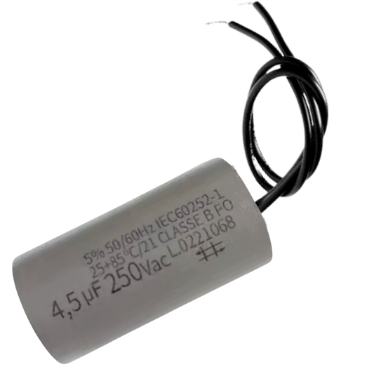 Capacitor De Partida 4,5uF 250V 24x46mm (2Fios)