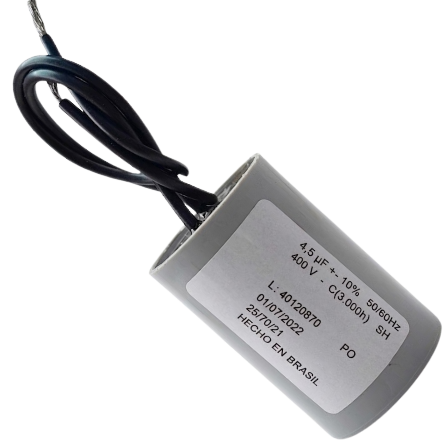 Capacitor De Partida 4,5uF 400V 27x47mm (2Fios)