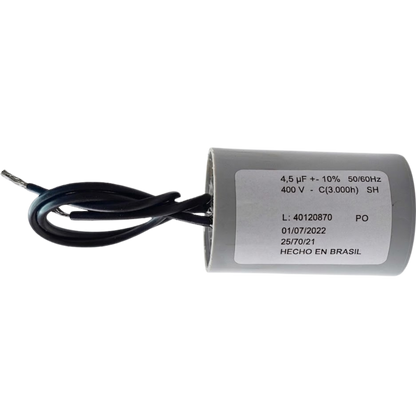 Capacitor De Partida 4,5uF 400V 27x47mm (2Fios)