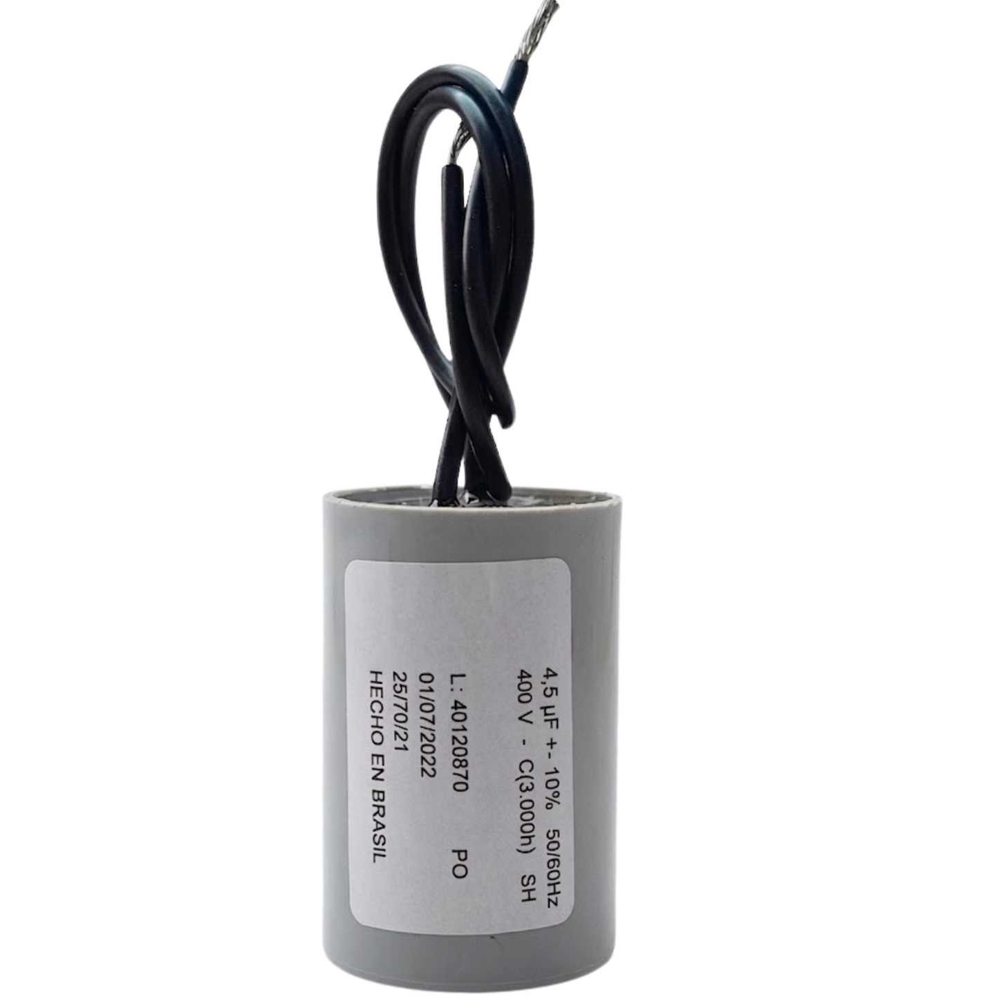 Capacitor De Partida 4,5uF 400V 27x47mm (2Fios)