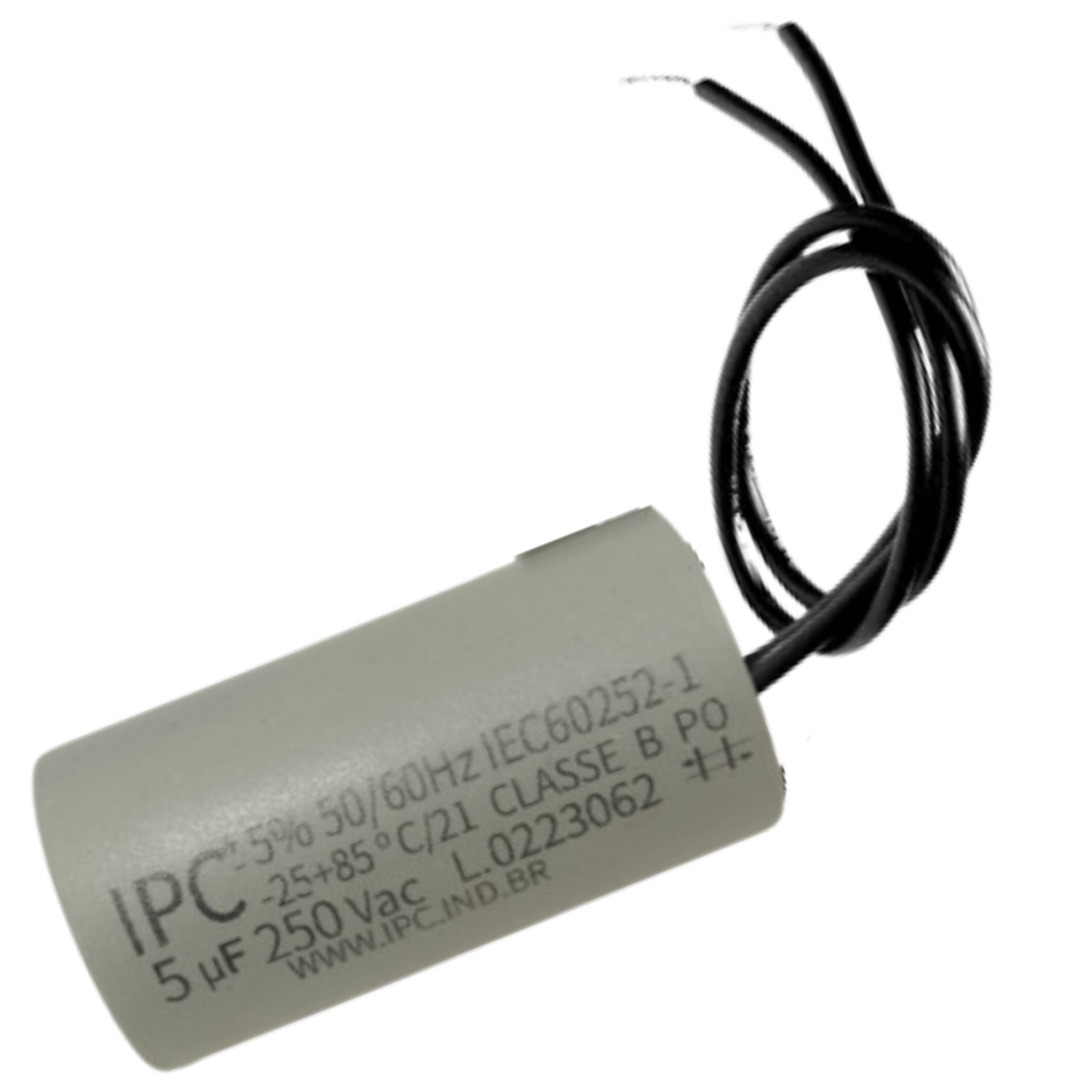 Capacitor De Partida 5uF 250V 25x48mm (2Fios)