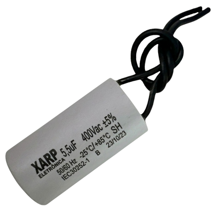 Capacitor De Partida 5,5uF 400V 27x46mm (2Fios)