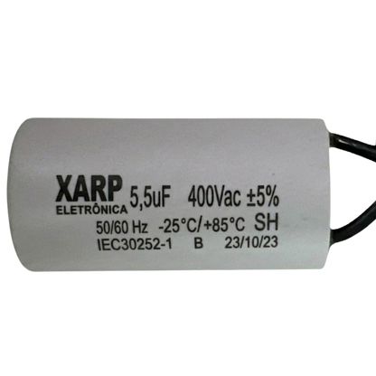Capacitor De Partida 5,5uF 400V 27x46mm (2Fios)