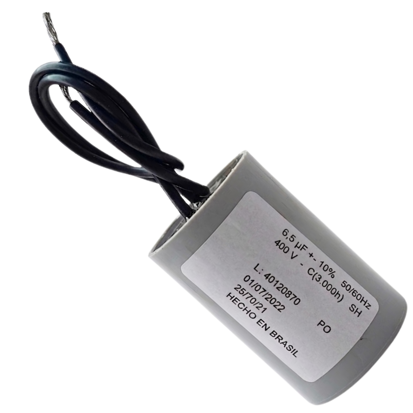 Capacitor De Partida 6,5uF 400V 30x46mm (2Fios)
