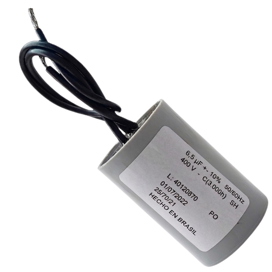 Capacitor De Partida 6,5uF 400V 30x46mm (2Fios)