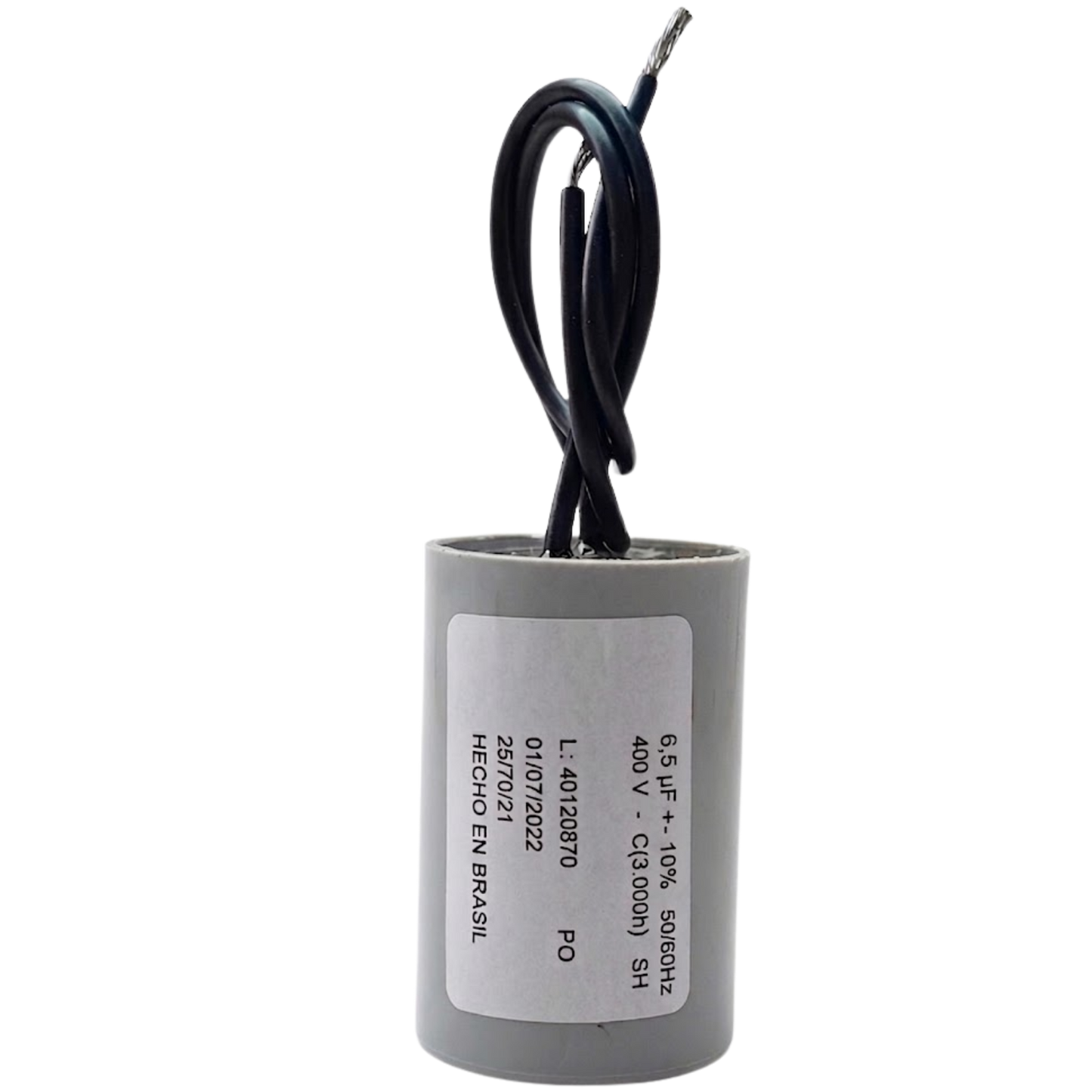 Capacitor De Partida 6,5uF 400V 30x46mm (2Fios)