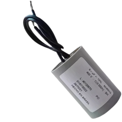 Capacitor De Partida 8uF 400V 30x46mm (2Fios)