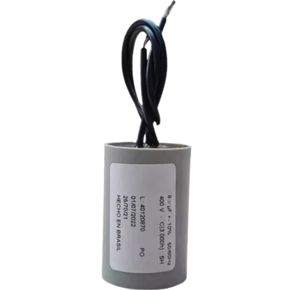 Capacitor De Partida 8uF 400V 30x46mm (2Fios)