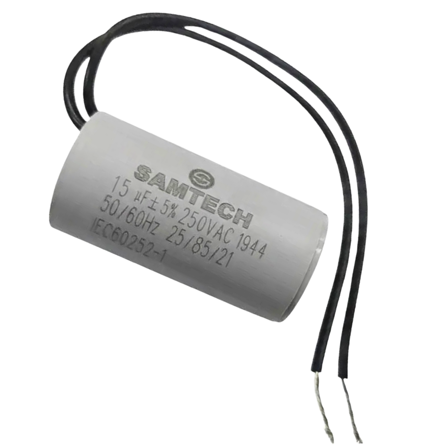 Capacitor De Partida 15uF 250V 30x50mm (2Fios)