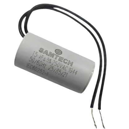 Capacitor De Partida 15uF 250V 30x50mm (2Fios)