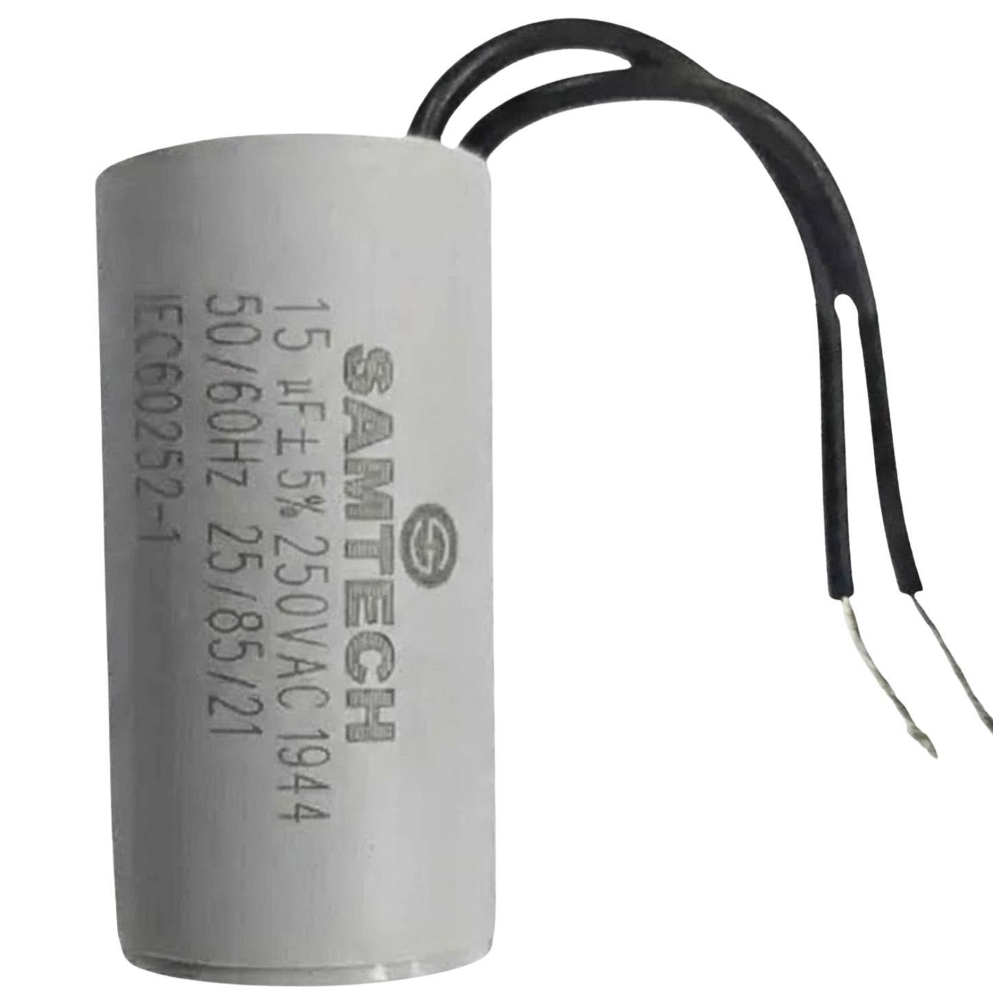 Capacitor De Partida 15uF 250V 30x50mm (2Fios)