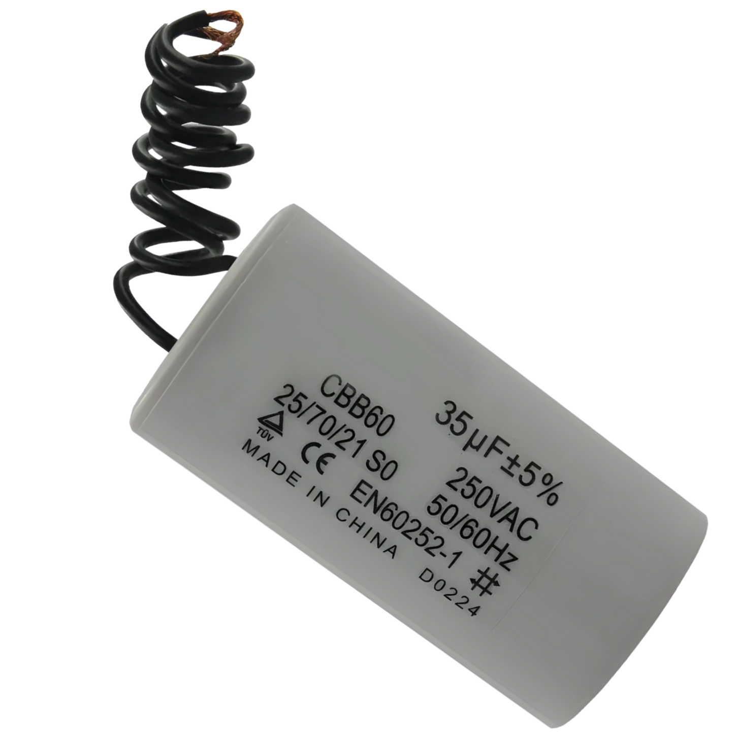 Capacitor De Partida 35uF 250V 37x47mm (2Fios)