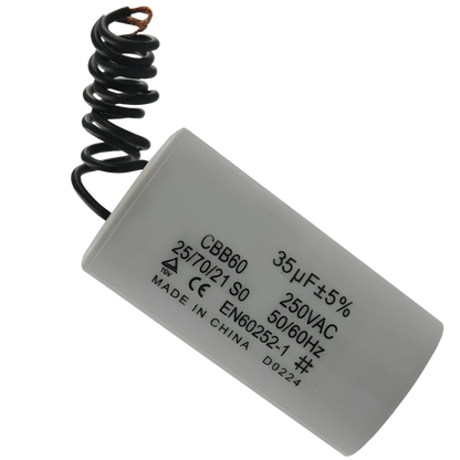 Capacitor De Partida 35uF 250V 37x47mm (2Fios)