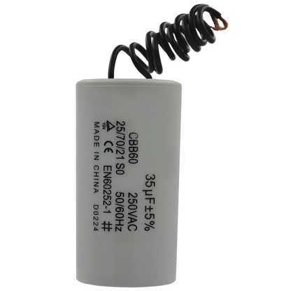 Capacitor De Partida 35uF 250V 37x47mm (2Fios)