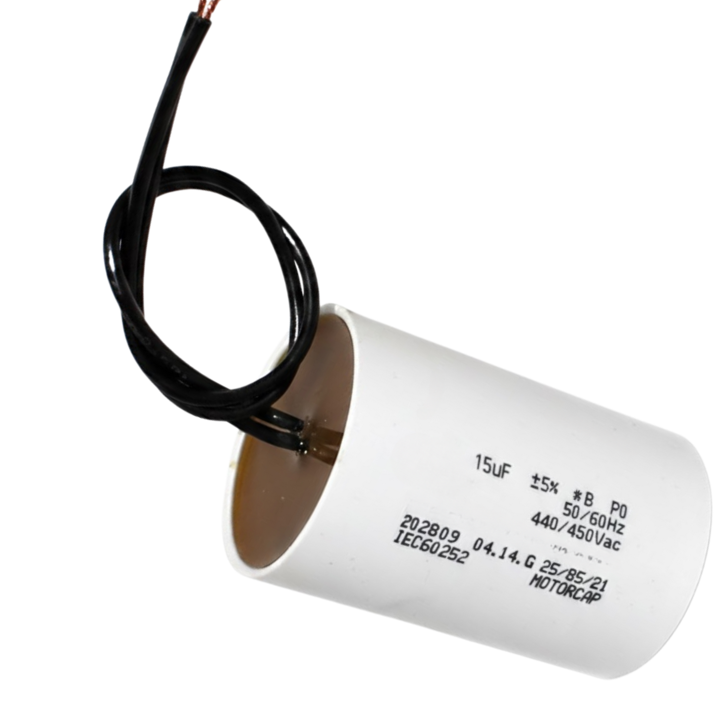 Capacitor De Partida 15uF 440/450V 45x50mm (2Fios)
