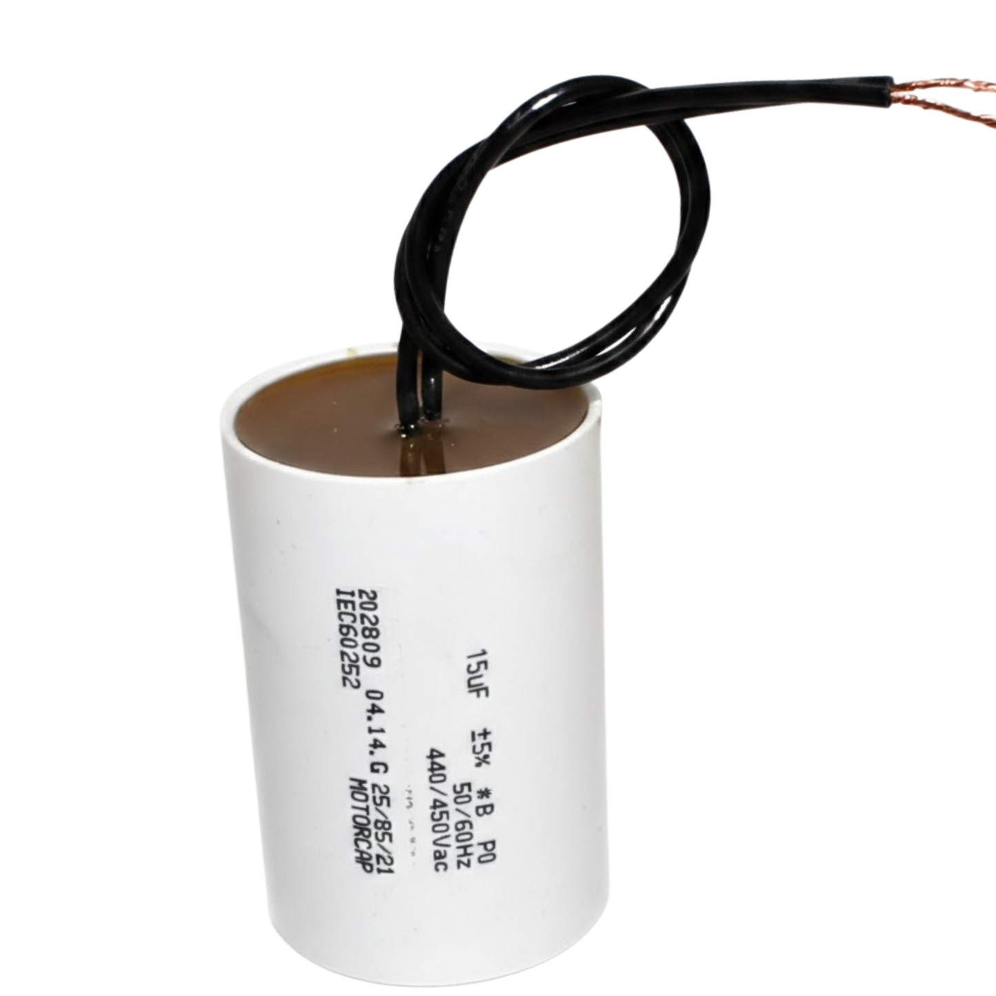 Capacitor De Partida 15uF 440/450V 45x50mm (2Fios)